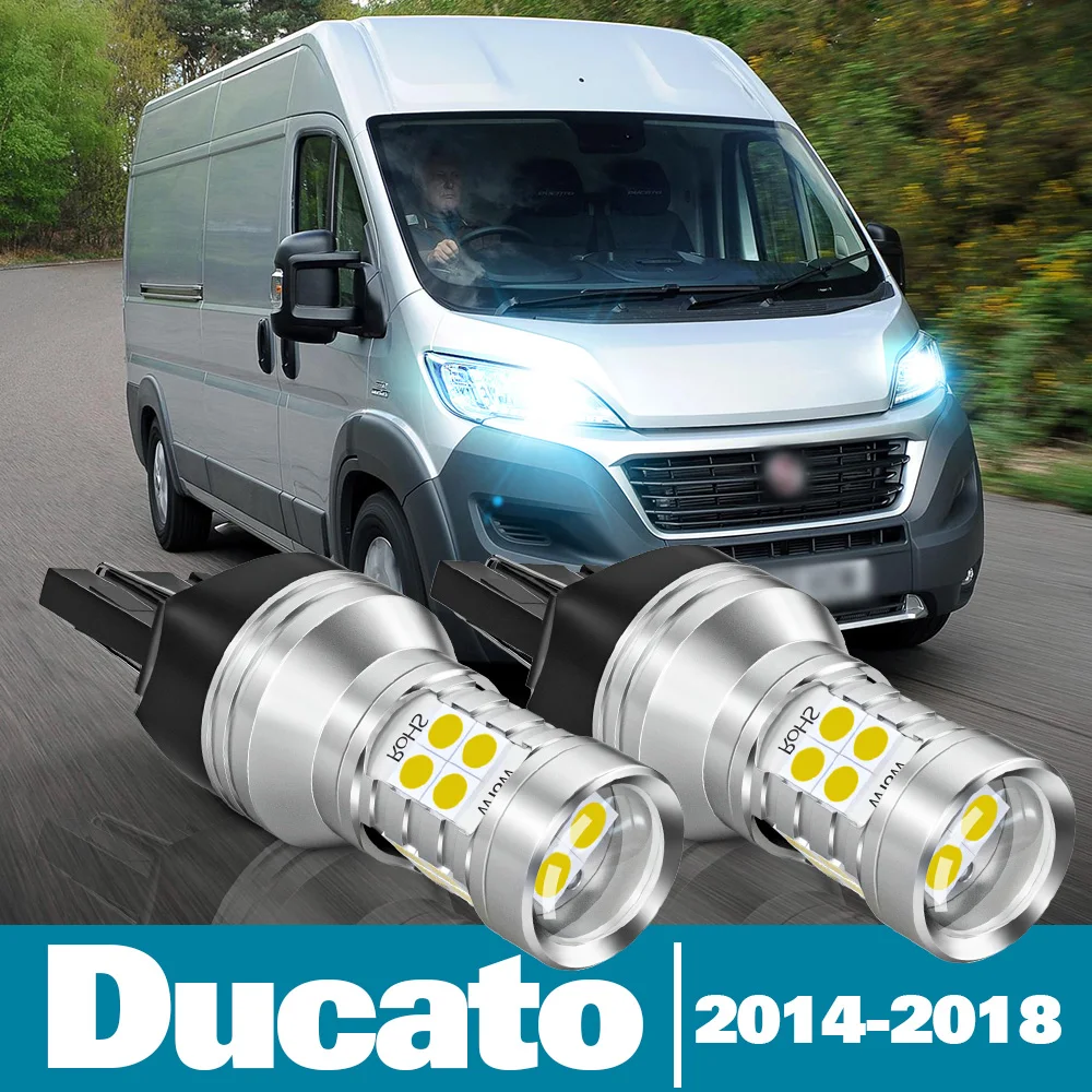 2pcs LED Daytime Running Light DRL For Fiat Ducato Accessories 2014 2015 2016 2017 2018