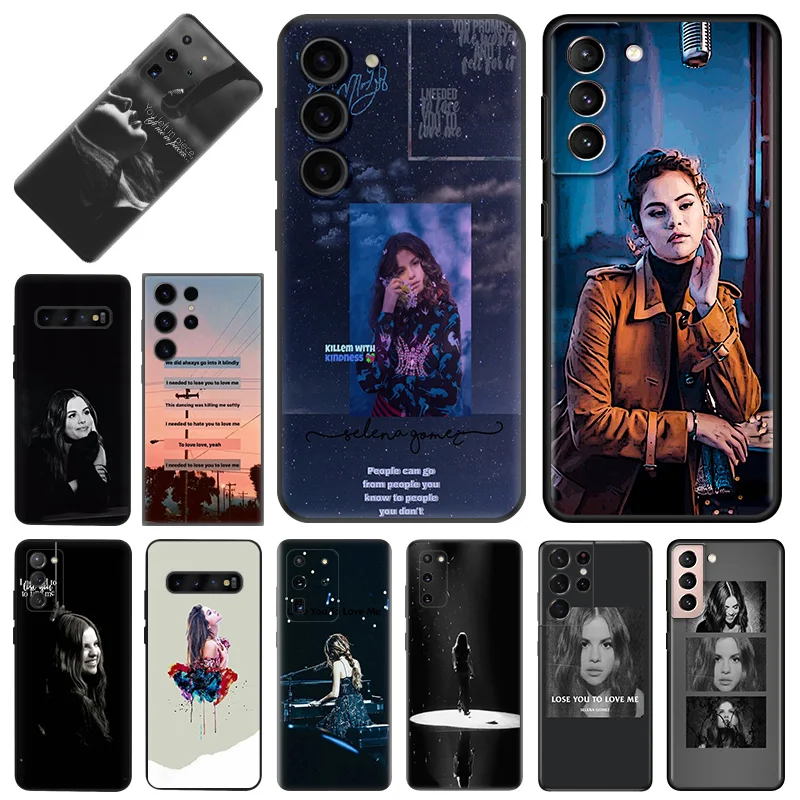 Selena Gomez Soft Phone Cases For Samsung Galaxy S23 S24 Plus S22 Ultra S21 S20 FE S10 5G Note 20 Lite Black Matte Cover