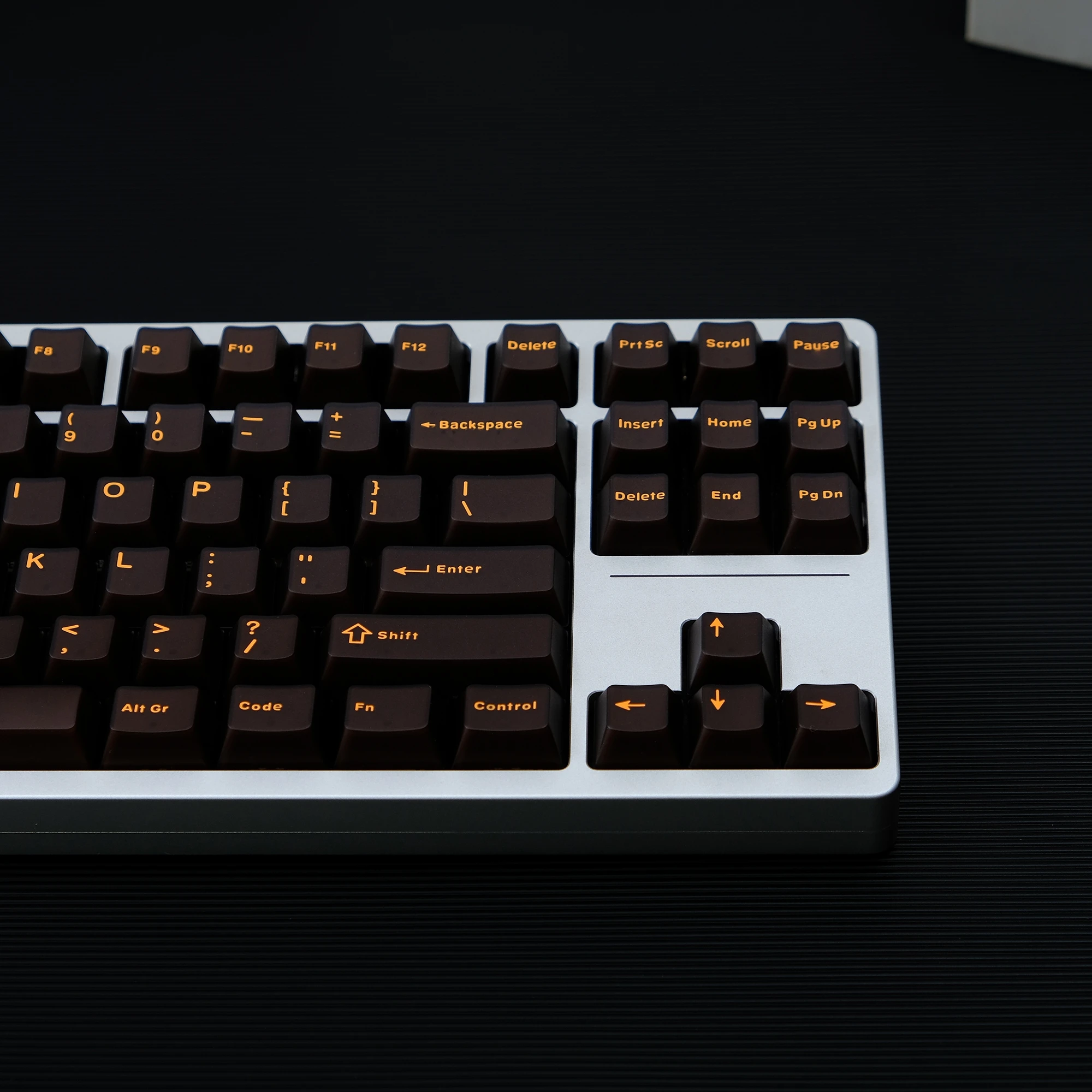 

114 Key Ink Orange Cherry Profile Translucent ABS Keycaps Custom Semi Transparent Double Shot Key caps for MX Switches Keyboard