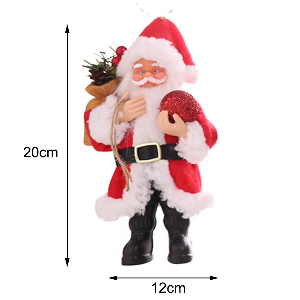 قلادة دمية سانتا كلوز من الراتنج في وضع قائم مناسبة لباب مدفأة شجرة عيد الميلاد وديكورات الحائط