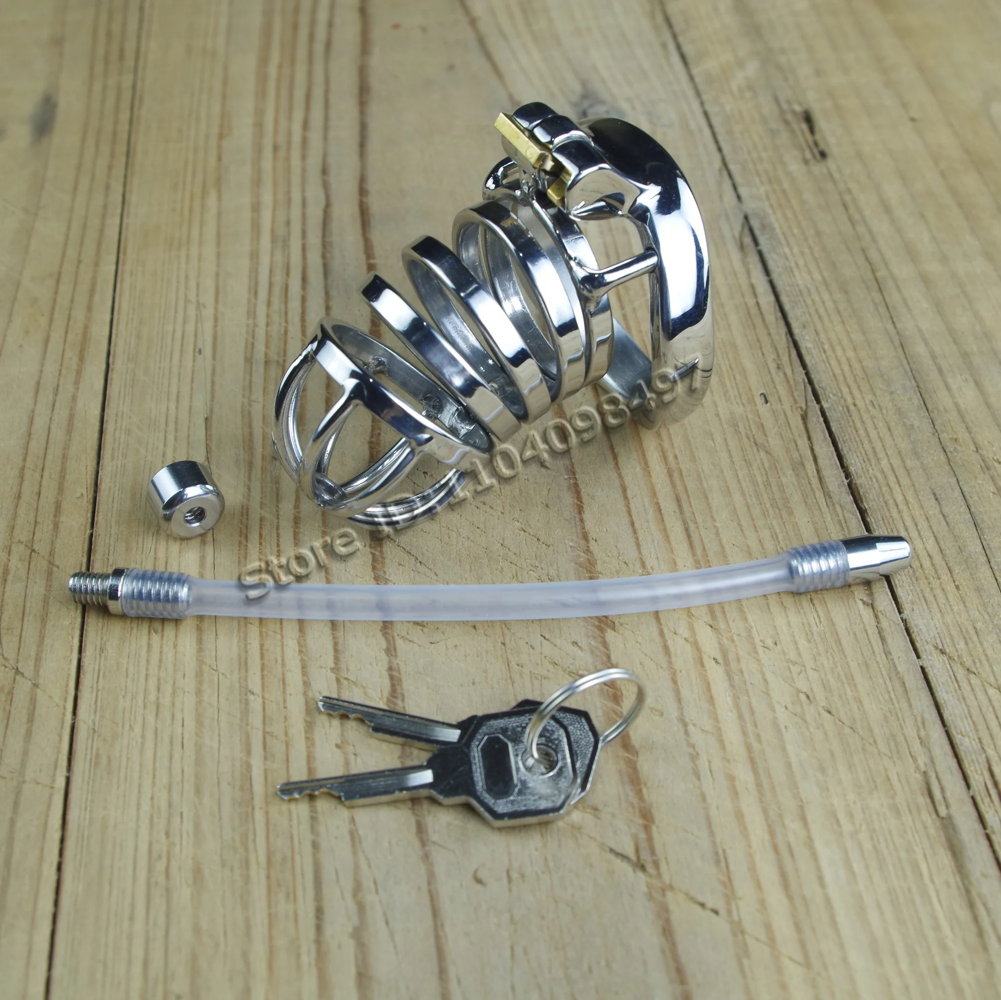 Long Chastity Cage With Urethral Tube Stainless Steel Penis Secure Cage Male Chastity Device