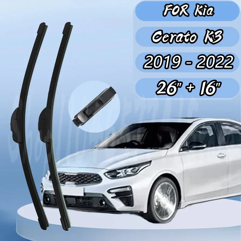 

Car Wipers For Kia Cerato K3 MK3 2019 2020 2021 2022 Sedan Front Wiper Blade Rubber Car Windshield Windscreen Car Accessories