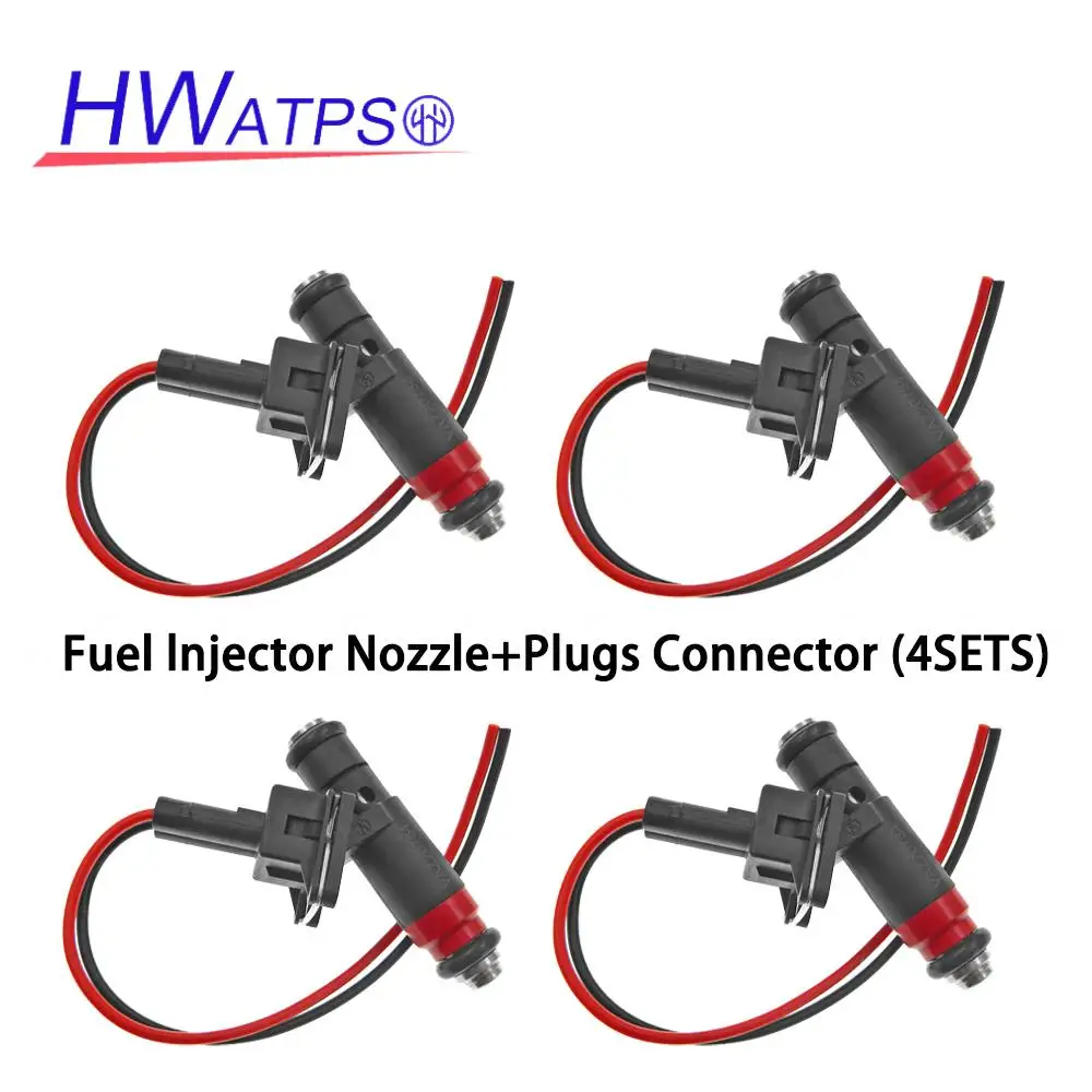 HWATPS 4 Pcs Good Quality Impedance Fuel Injector Nozzle VAZ20734 For Chevrolet Daewoo Lada Car Part 8067B0237938 VAZ 20734