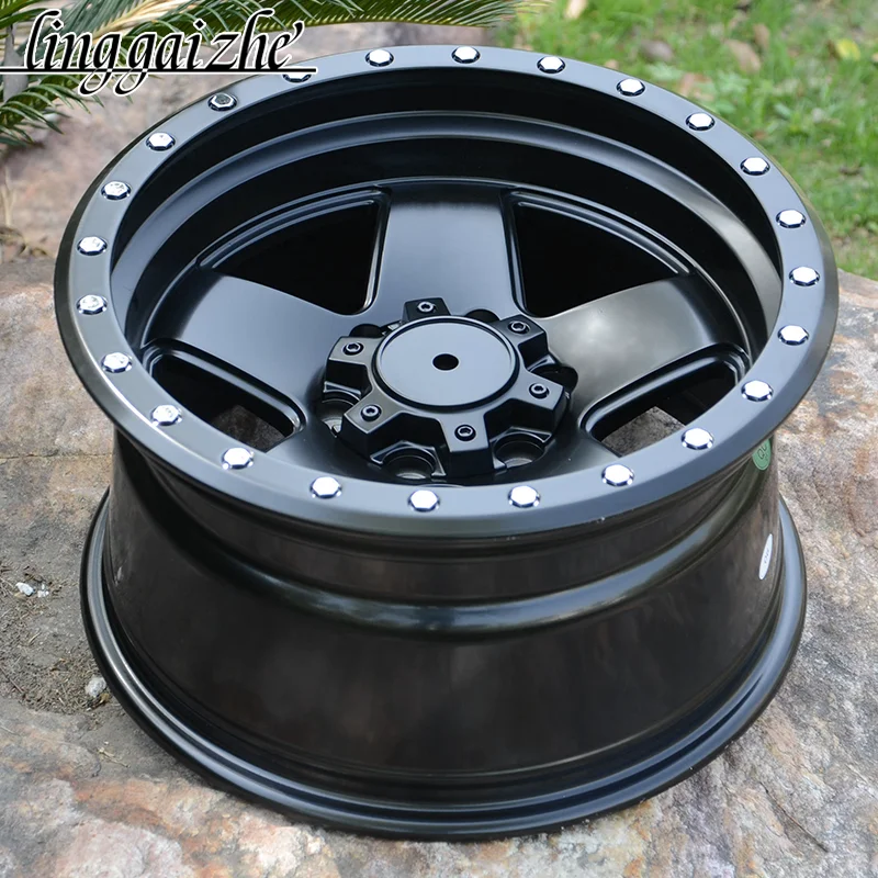 Factory Custom Wholesaler Off-road rims17* 8.5ET0 6X139.7 Sub-Black Offset 0 negative wheels Suitable for Mitsubishi Pajero Ford