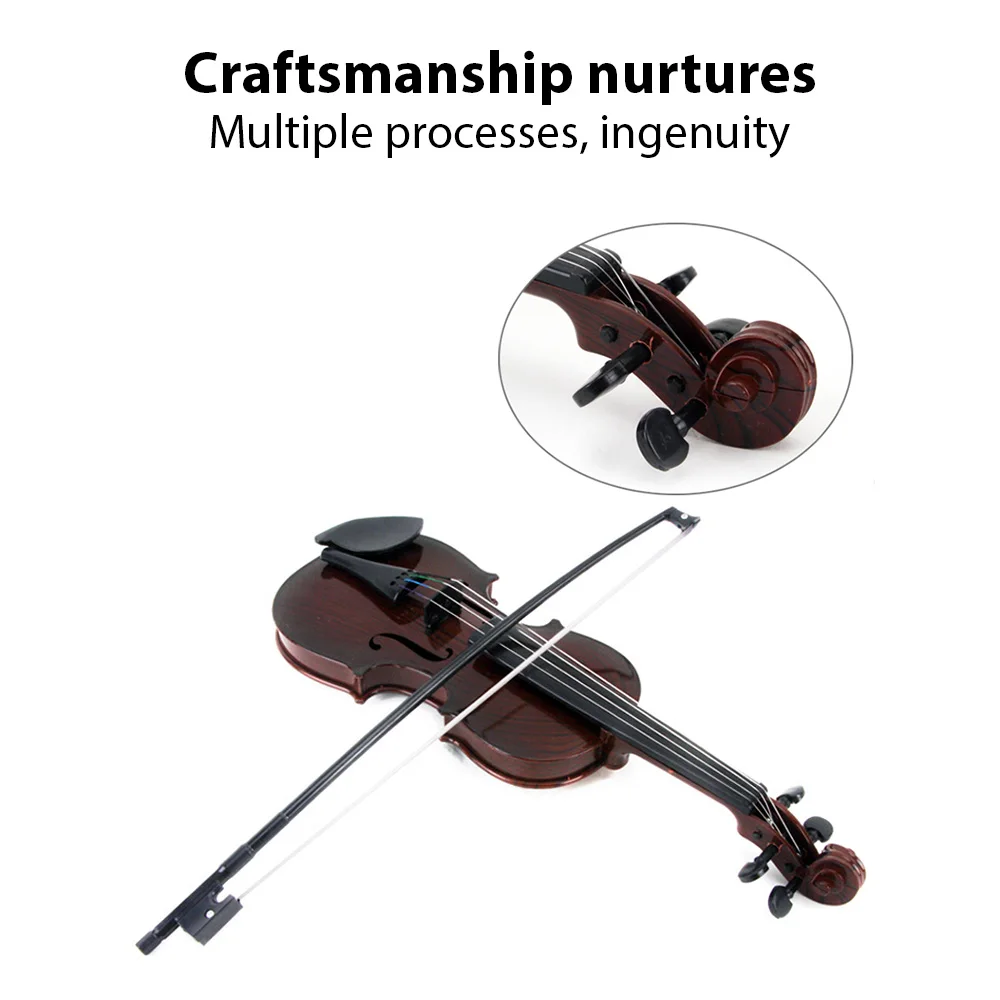 Simulated Violin Music Practice Violin for Beginners Violin Kit Musical Instrument Exquisite Workmanship Performance Props Gifts