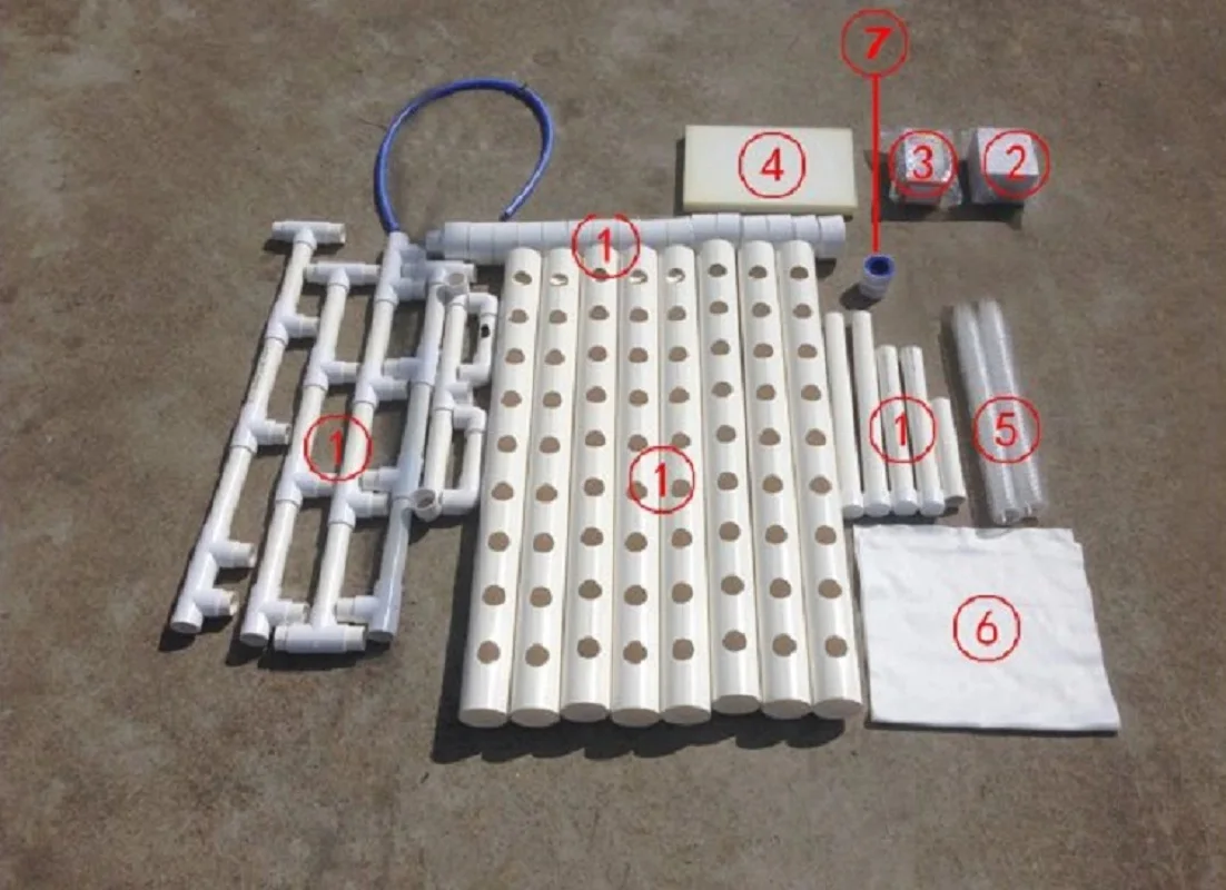 Imagem -04 - Sistema de Cultivo Hidropônico um Canal tipo Vegetal Sistema de Cultivo Outdoor Pvc Water Pipe Equipamento de Cultivo 72 Buracos