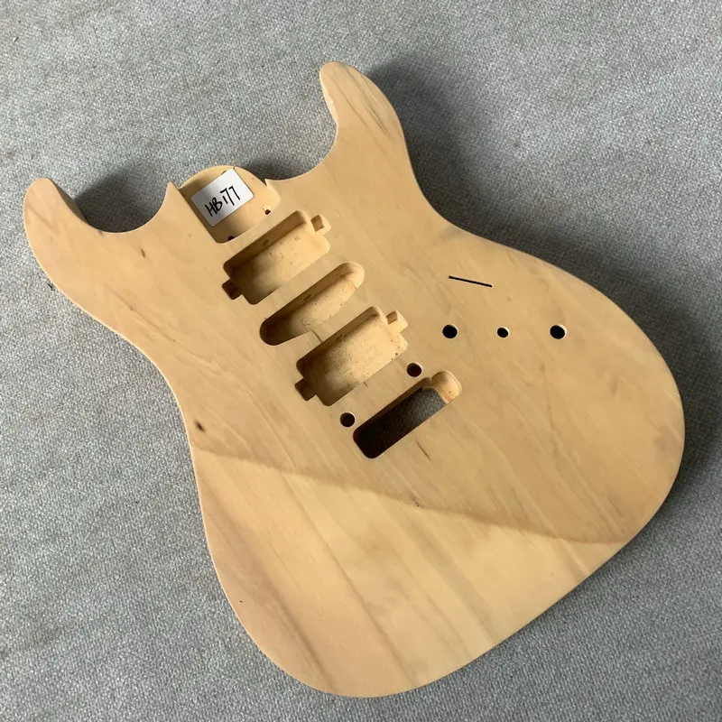 HB177  Unfinished Electric Guitar Body HSH Pickups Two Fixed Points Tremolo Style DIY Guitar Parts Replace Accessories