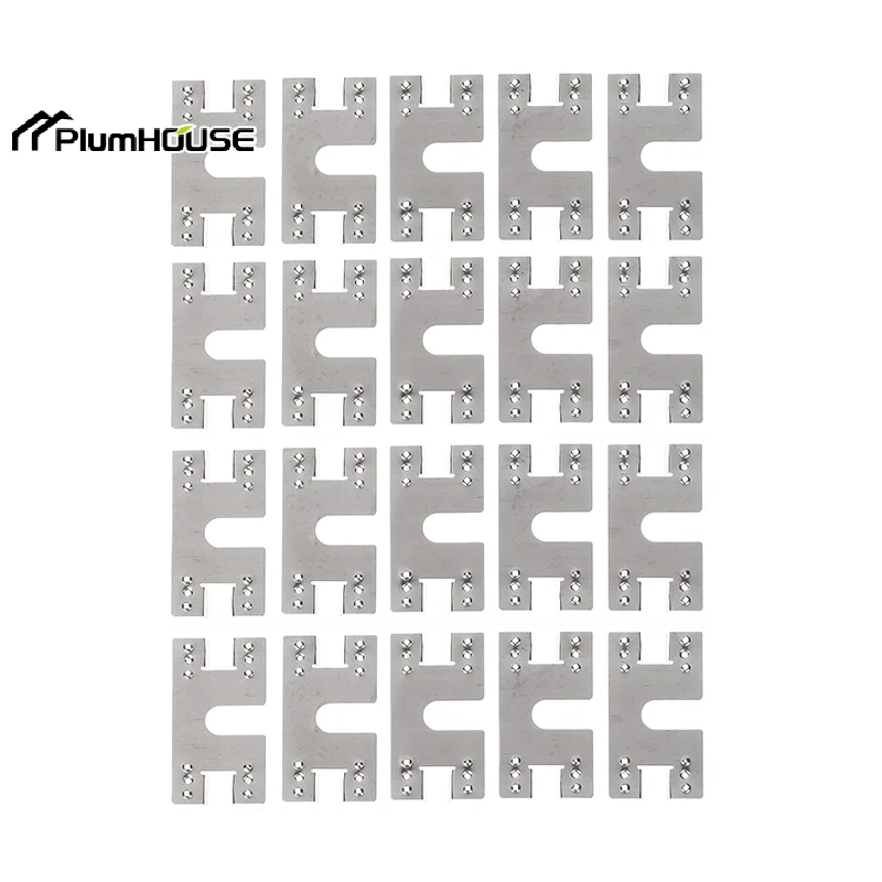 

В упаковке 20 зажимов для заземления солнечных панелей, проводящие прокладки, фотоэлектрическая прокладка 28x50 мм.