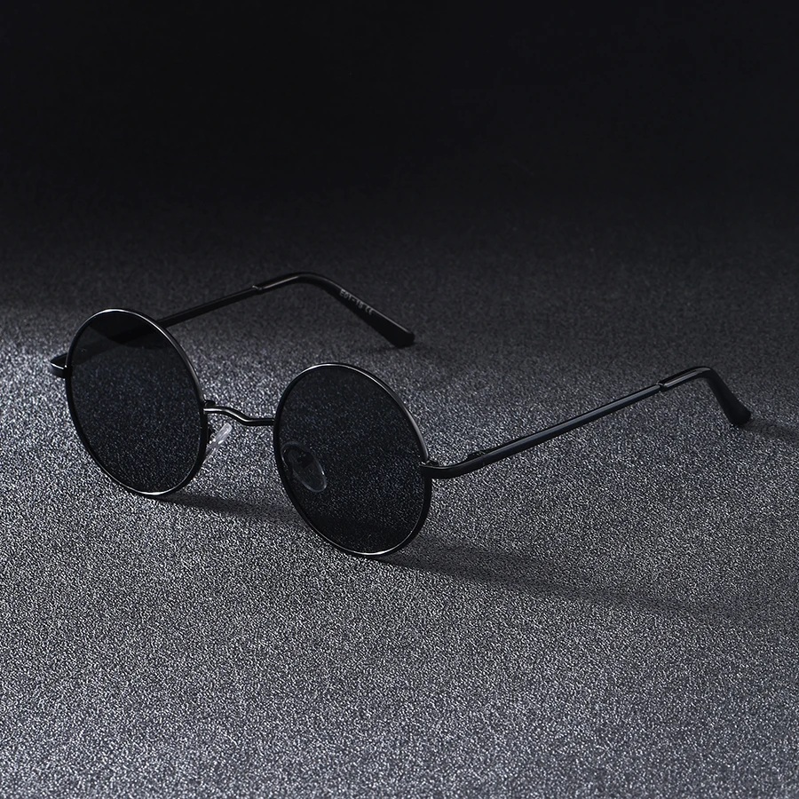 1 Stück modische Retro-Sonnenbrille mit rundem Rahmen, Unisex, geeignet für Partys, Musikfestivals und Street-Style-Fotografie – Detail 6