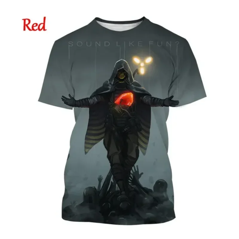 Fashion Men Clothing New Action Game Death Stranding 3D Print T-shirt Hip Hop Street Oversized T Shirt Harajuku Tops Tees