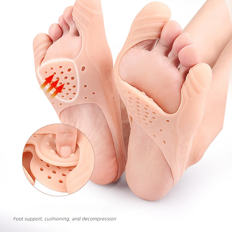 Silicone Forefoot Pads Toe Separator Cushion Pad Pain Relief Shoes Insoles Finger Toe Hallux Valgus Corrector Gel Pads Foot Care