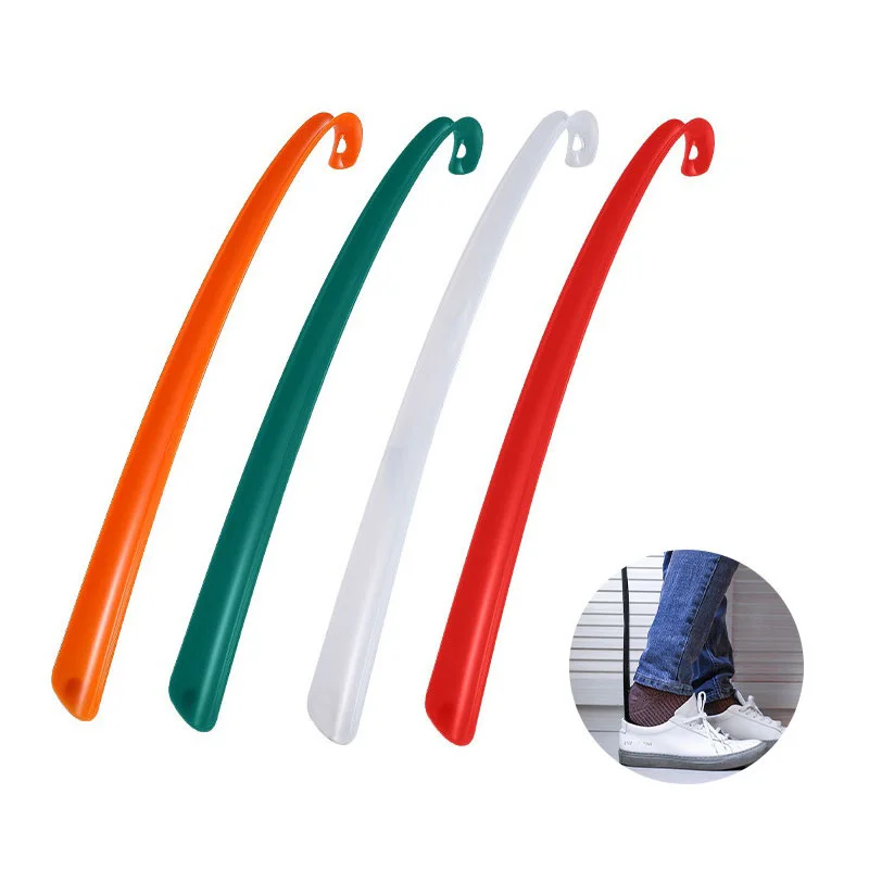 Plastic Extra Long Shoehorn Lazy Shoe Helper Long Handle Shoes Lifter Pull