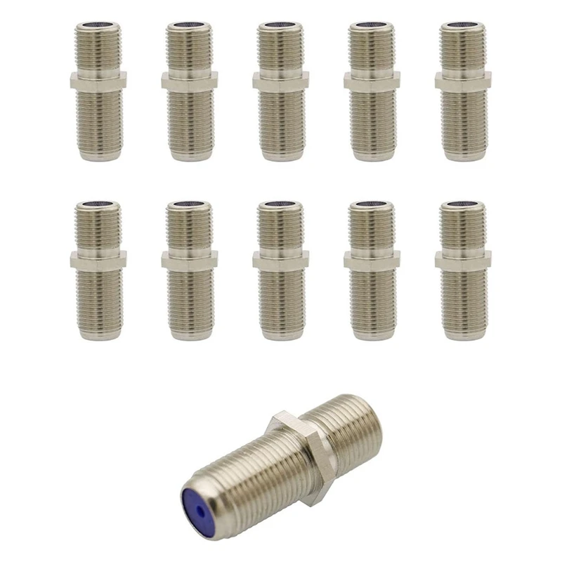 AB15-Coax كابل المكشكش وموصلات F RG6 30 قطعة F ذكر و10 قطعة أنثى إلى أنثى مع مجموعة أدوات الضغط المحوري