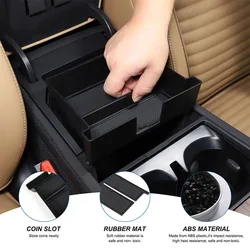 For Land Rover Discovery Sport 2024 ABS Black Car Armrest Storage Box Center Console Tray Organizer Tidying Car Accessories
