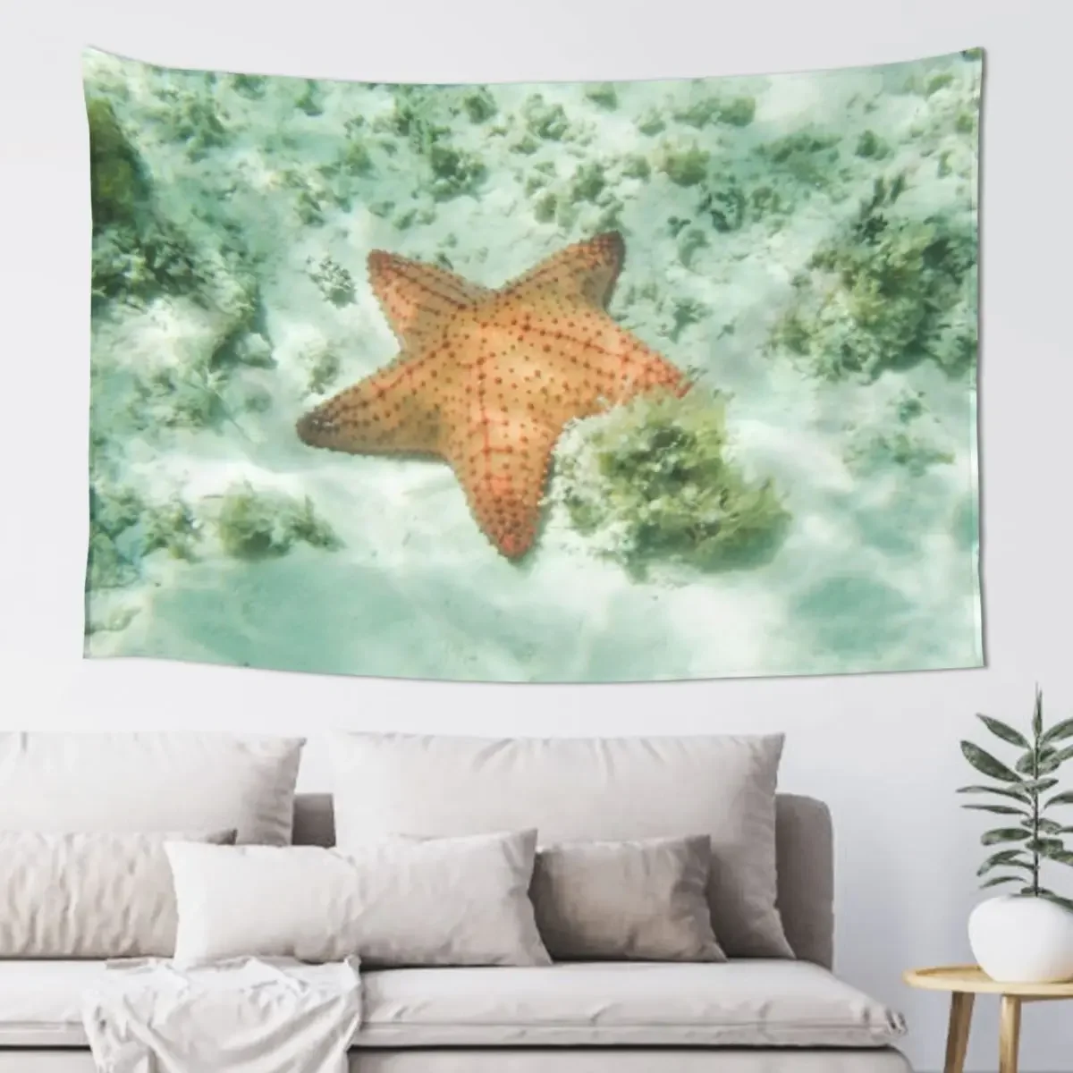 

Starfish Under the Ocean Tapestry Aesthetics For Room Luxury Living Room Decoration Cute Room Things Tapestry