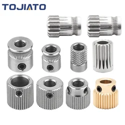 1pcs MK7 MK8 E3D Extruder 26/40 teeth Gear Reprap Ender3 CR10 Extruder Drive Gear Brass Bore 5mm 3d Printer Feeding Hobbed Wheel