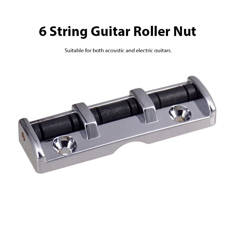 6String Guitar Roller Nut 43mm Guitar Roller Nut 3 Saddle with Screw for Folk Acoustic Electric Guitar Bridge Guitar AccessorieS