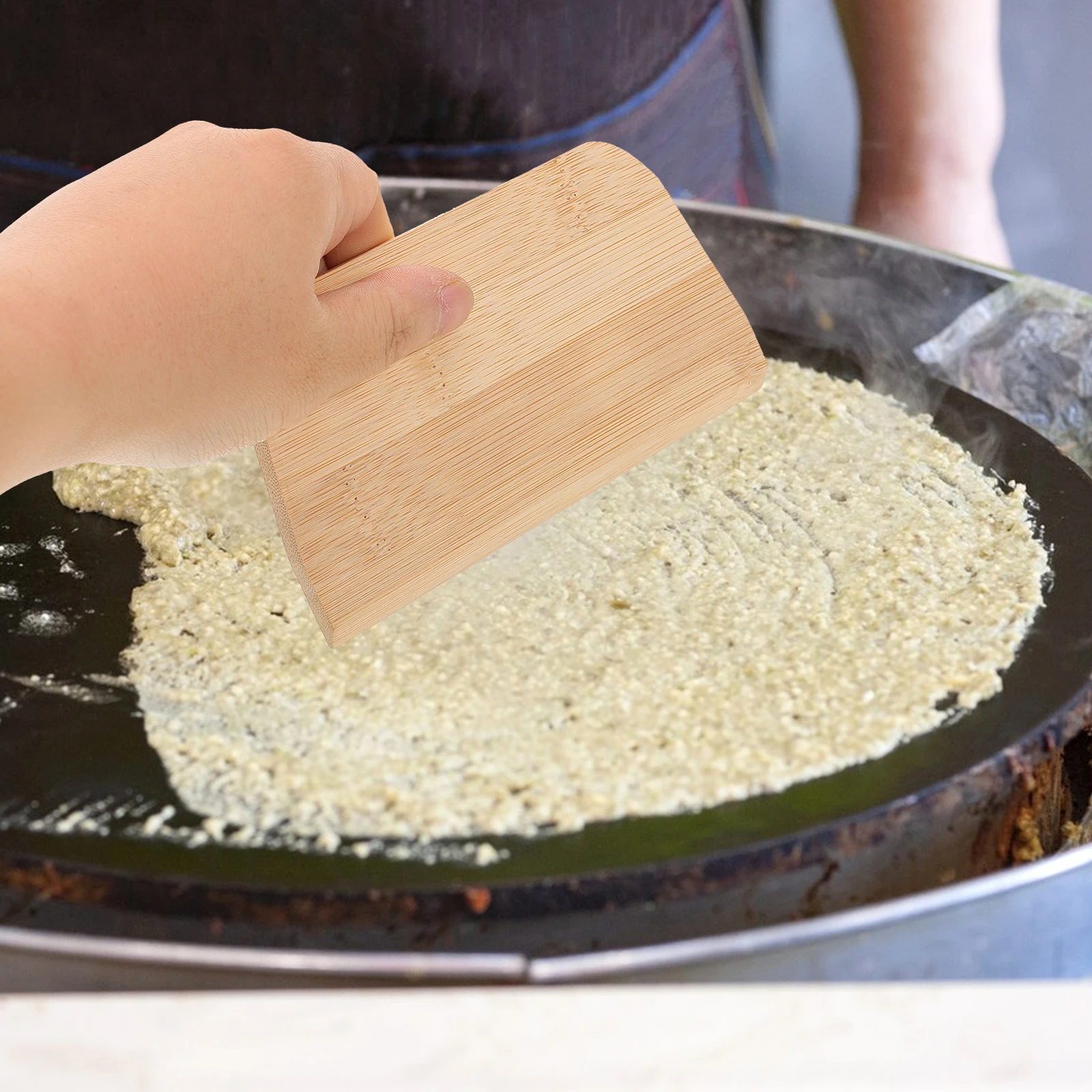

4pcs Pancake Scraper Bamboo Crepe Spatula Multifunctional Dough Scraping Tool For Home Restaurant Kitchen Outdoor Use