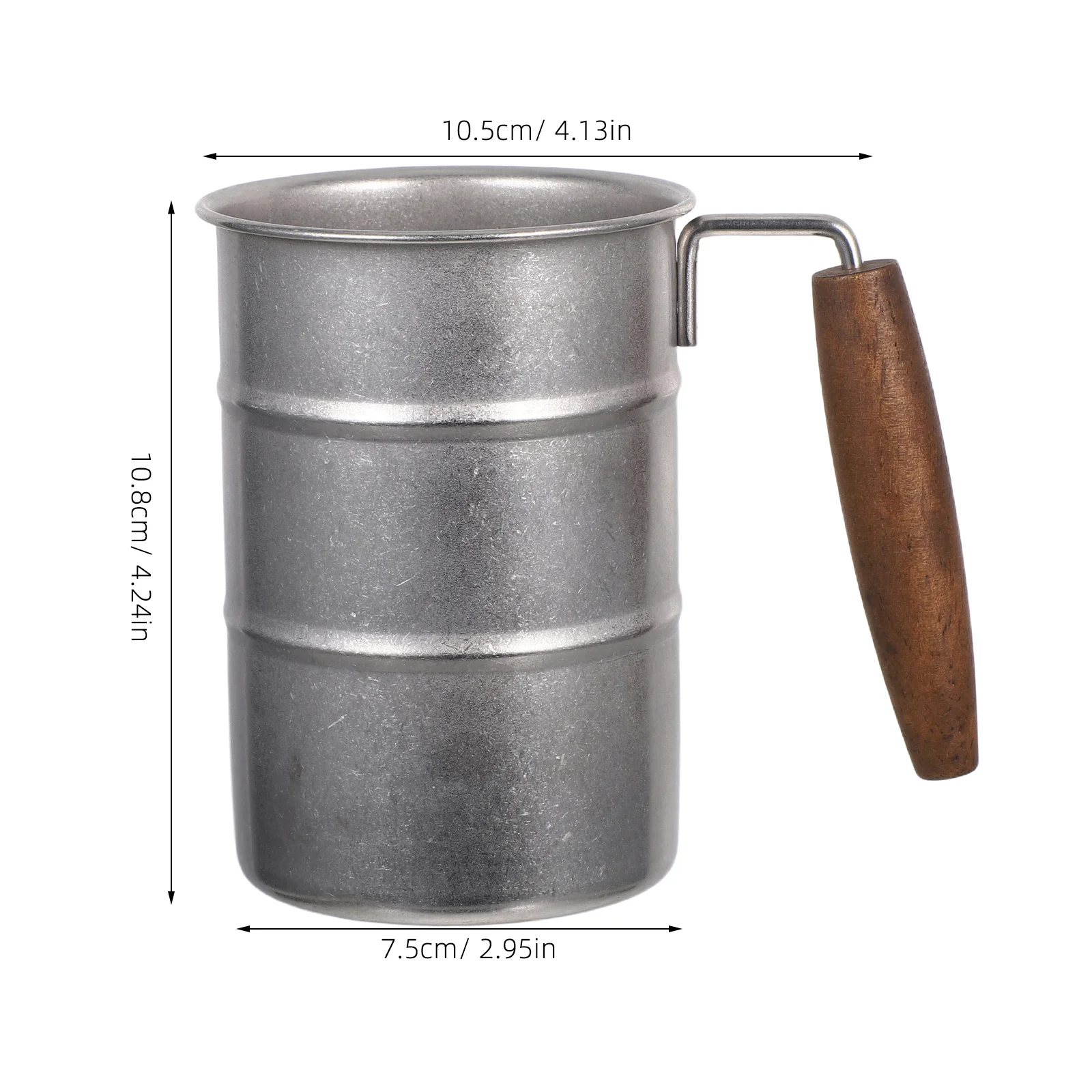 2 قطعة أكواب البيرة الفولاذ المقاوم للصدأ خمر مع مقبض الرجعية المعادن التخييم أكواب القهوة المحمولة أكواب المياه للاستخدام في الهواء الطلق المنزل