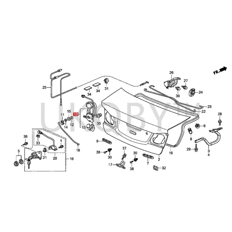 قفل كتلة قفل الجذع للآلة ، مناسبة ل Ho ، A ، i ، gh ، ge ، ra ، ti ، on Ci ، vi ، c ، Si ، Mi ng ، 74851-sna12 #2