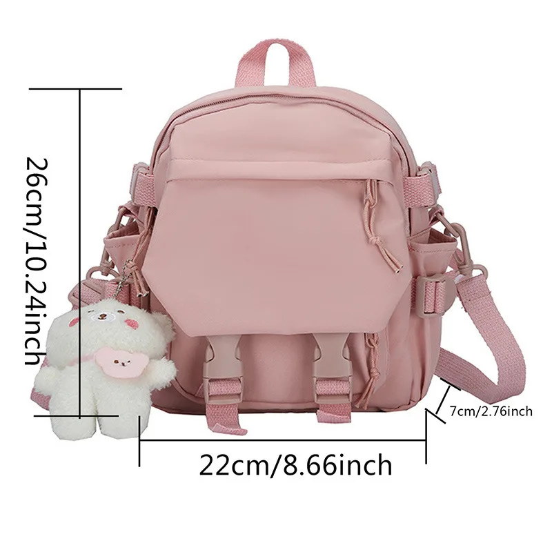 Fashion Kawaii Mini Backpack Women Shoulder Bag for Teenage Girls Multi-Function Small Bagpack Ladies Travle School Backpacks