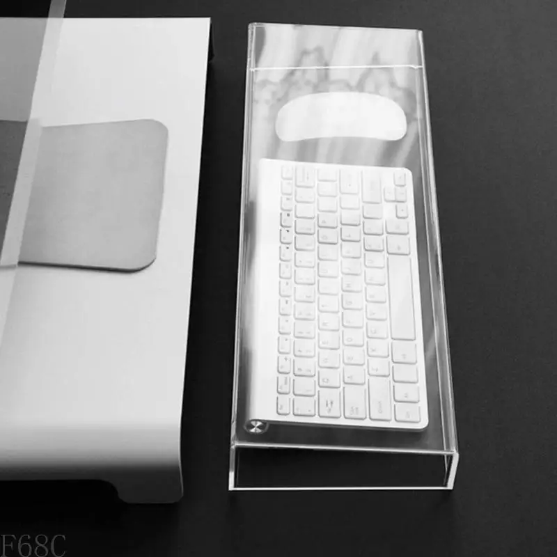 

F68C Keyboard Cover Thickened Clear Acrylic Mechanical Keyboard Dust Cover Protector Anti-Cat for Gaming Keyboard