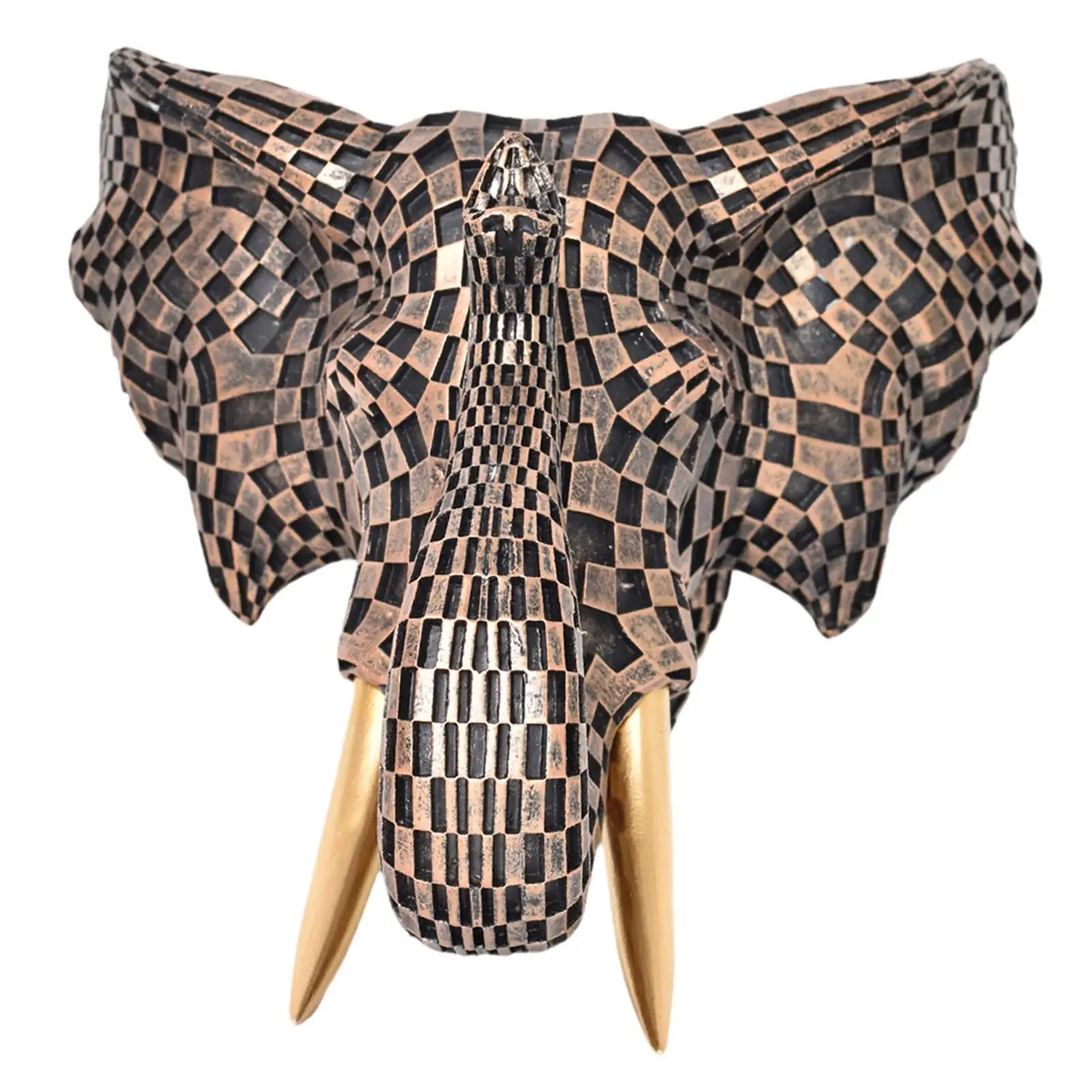 

Elephant Head Wall Mount Decor Gift Hanging Ornament for Bedroom Living Room