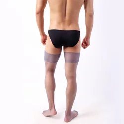 1 Pair Men Sheer Knee Socks Ultrathin 5D No Elasticity Man Long Socks Colored Men Sexy Stockings Gift Exotic Sex Pub High Socks
