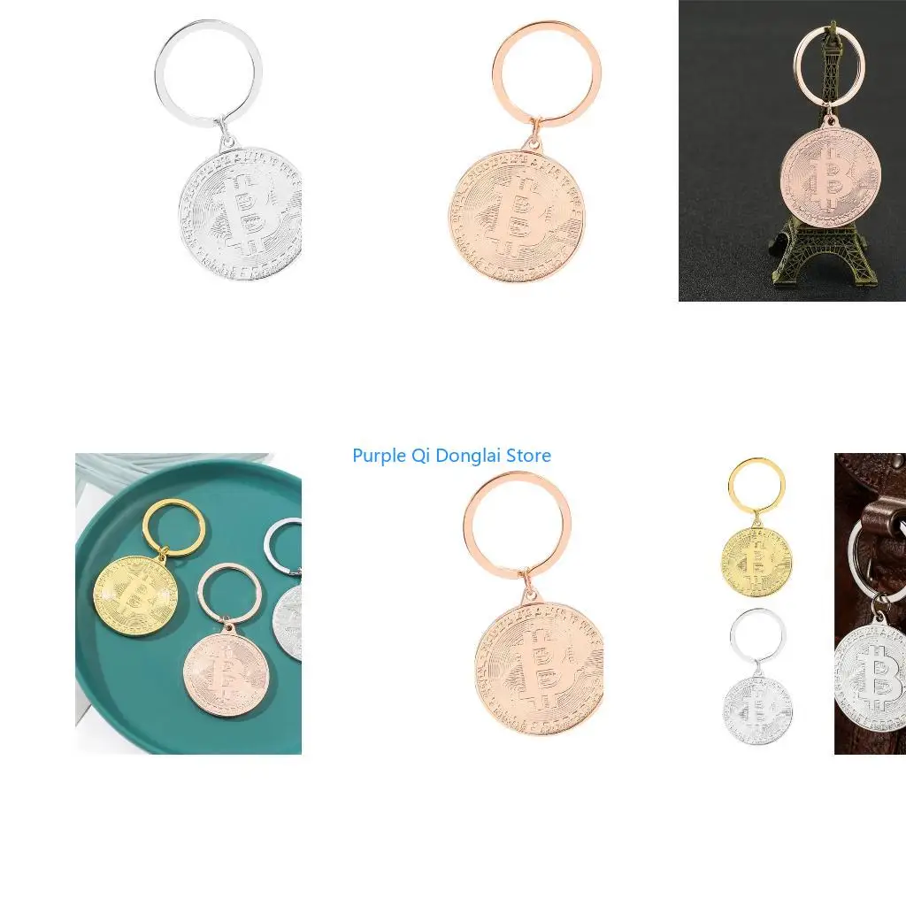L21E Cryptocurrency Memorabilia Keychain Metal Coin Designs Lovers Present