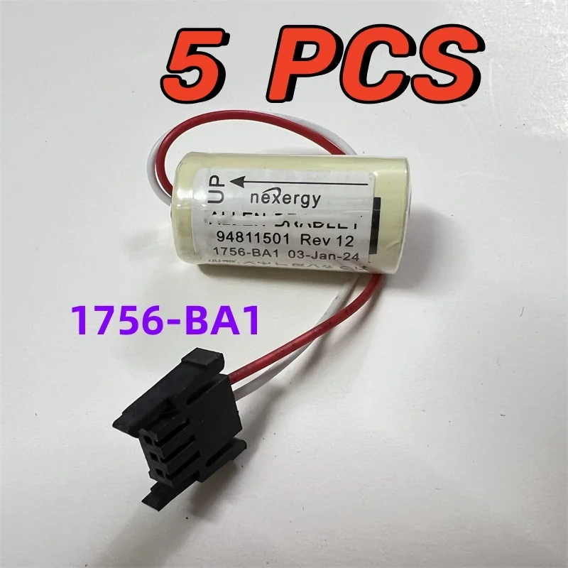 

5 PACK New Original 1756-BA1 PLC Controller 3V Battery Lithium Flex Logix Batteries With Plug CR17335SE CR123