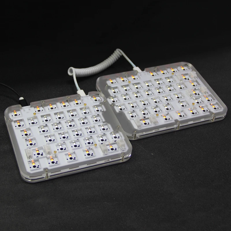 LT-78H Split Wired Mechanical Keyboard Kit Ergonomic Hot Swap 78-key Custom Programming Pc Laptop Accessories Keyboard Kit