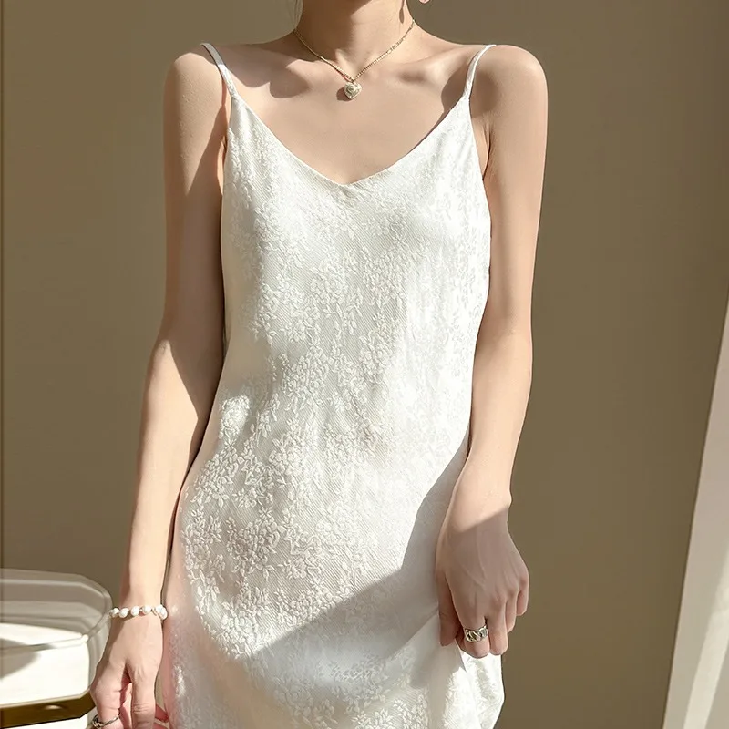 تنورة نسائية متعددة الاستخدامات من الساتان والحرير على شكل حرف V باللون الأبيض مع حزام داخلي دكتور صيفي وصل حديثًا على شكل حرف a طويلة Dr