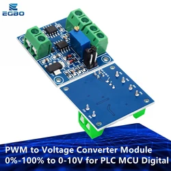 PWM to Voltage Converter Module 0%-100% to 0-10V for PLC MCU Digital to Analog Signal PWM Adjustabl Converter Power Module