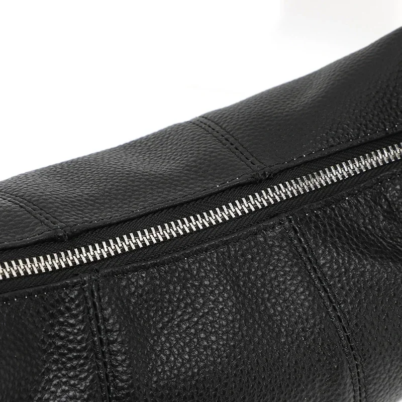 100% Echtes Leder Schultertasche für Damen Große Kapazität Halbmond-Form Designer Kuhledertasche für Pendler Shopper-Tasche – Detail 32