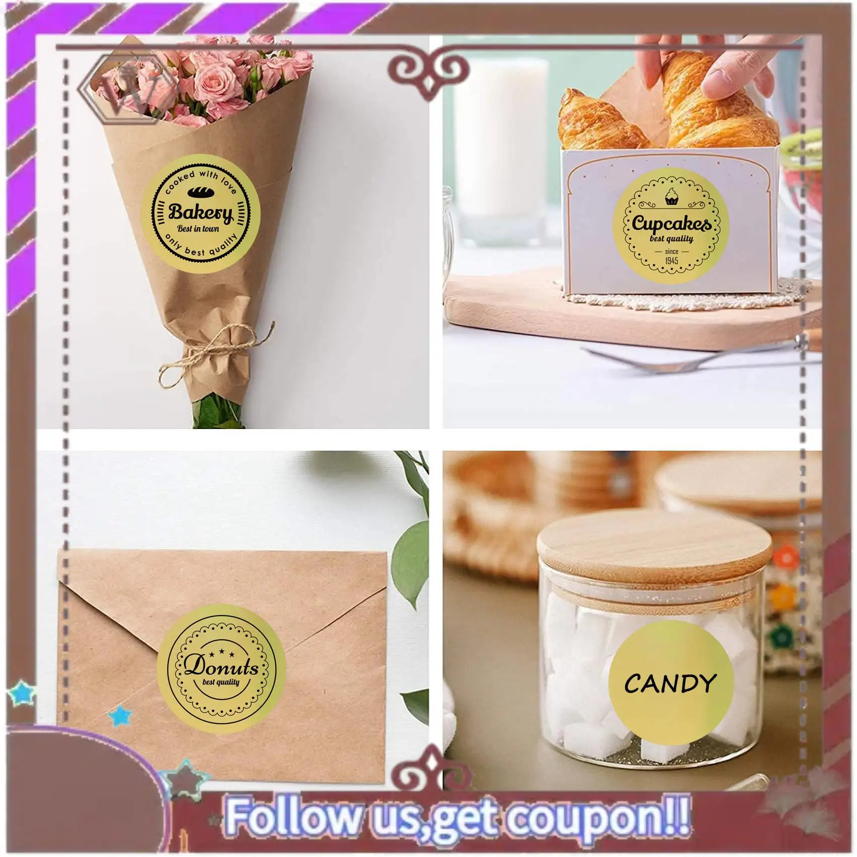 Latest 500 Pcs Gold Laser Stickers Label Printer Stickers Portable Printer Thermal Label Waterproof Stickers