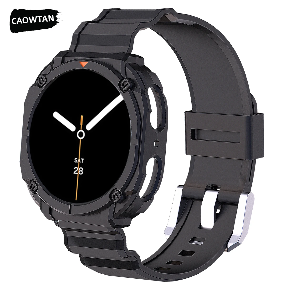 Чехол 2-в-1 + ремешок для Samsung Galaxy Watch 8, 40 мм, 44 мм, чехол-бампер для Galaxy Watch 8, защитный корпус, силиконовые аксессуары