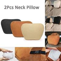 2Pcs Car Headrest Pillow Neck Support Neck Rest Cushion Soft Universal For Mercedes-Benz Maybach S Class Adjustable Neck Pillow