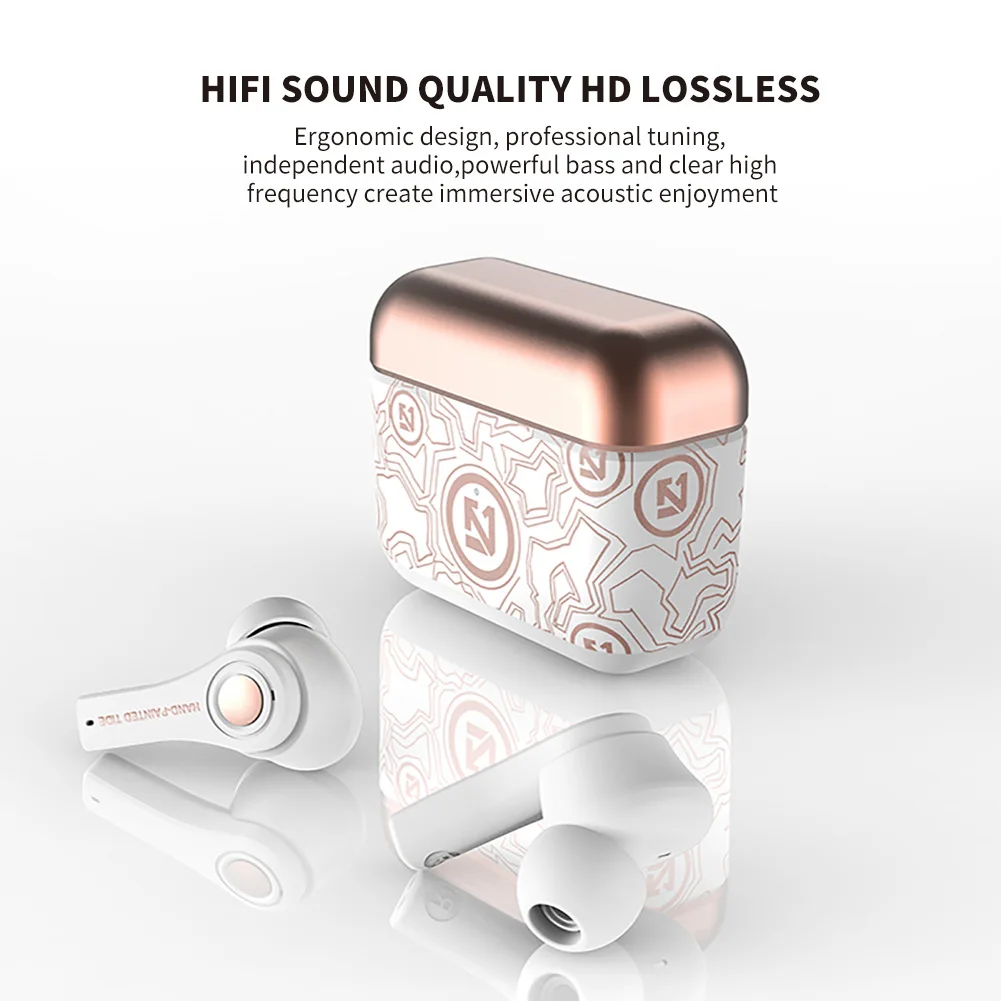 

2024 NEW Wireless Headphones Tws Mini Bass Earbuds Waterproof Gaming Graffiti Bluetooth-compatible 5.0 Sports Earphones