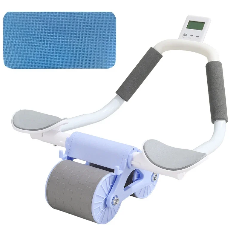 Elbow Support Auto Rebound Ab Roller Wheel Beginner Non-Slip Portable Ab Wheel for Home Gym Core Workout Fitness Equipment