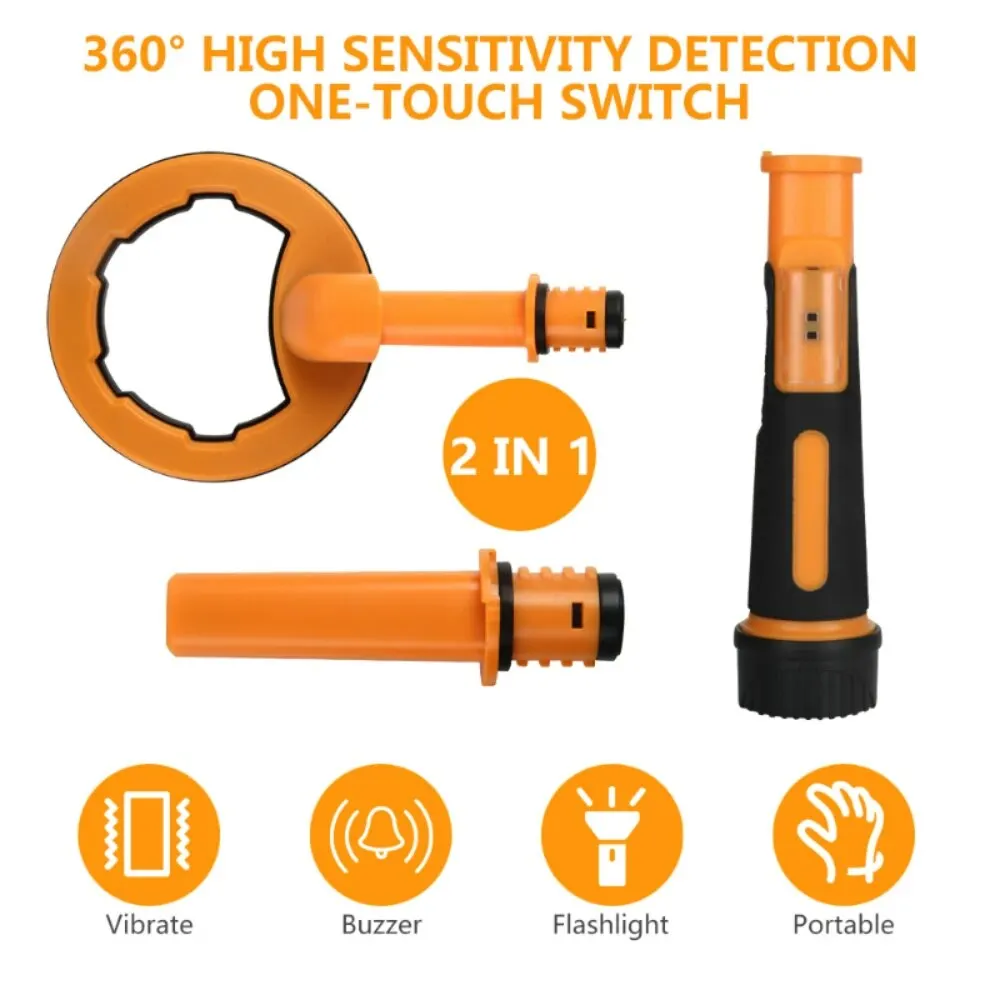 2 IN 1 Underwater Metal Detector Pulse Pinpointer Induction Diving Treasure Waterproof Metal Detector Hand Held Metal Finder