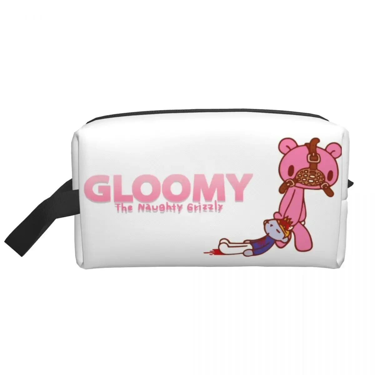 

2025 New style Custom Cartoon Animation Gloomy Bear Travel Cosmetic Bag Women Toiletry Makeup Organizer Lady Beauty Storage Dopp