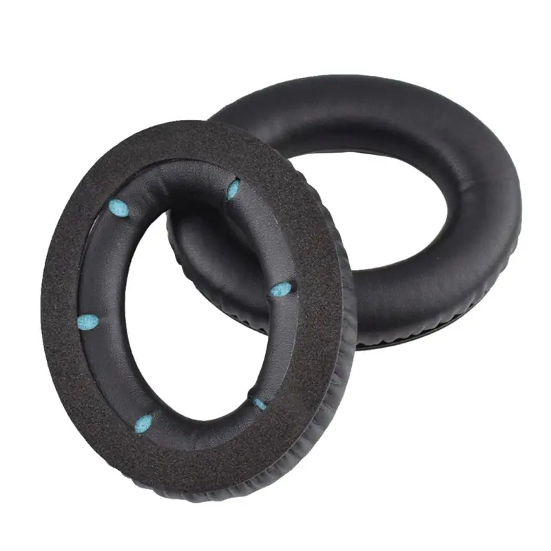 1Pair Black Leather Replacement Earpads Ear Pads Cushions Cover for HyperX Cloud