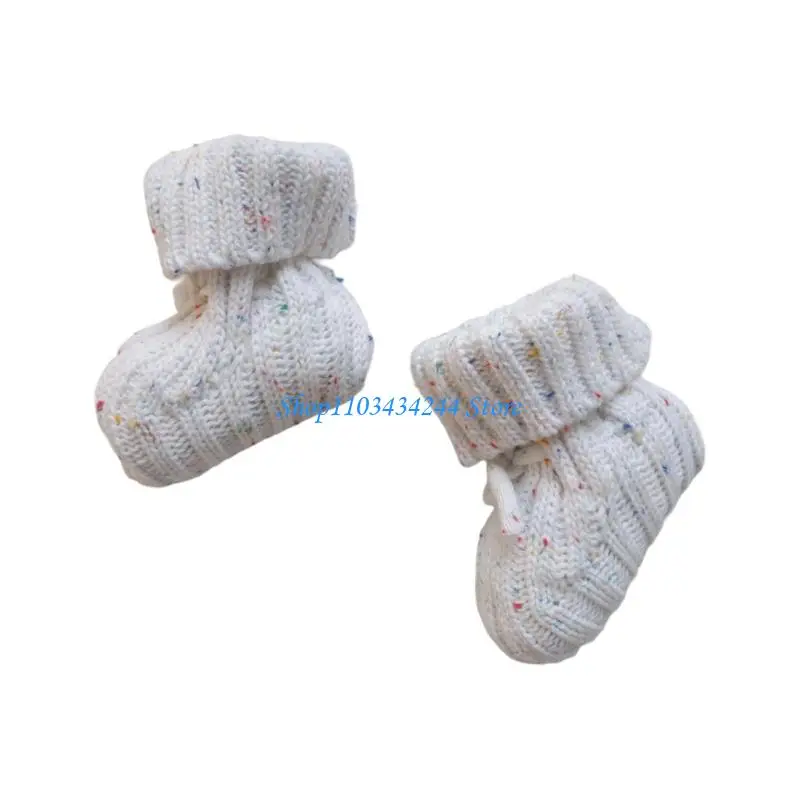 

Вязаные хлопковые носки для новорожденных, мягкие детские пинетки для малышей 0-6 месяцев