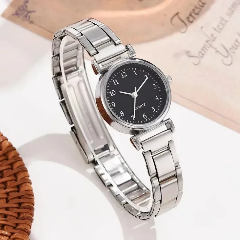 Relojes de lujo para mujer, reloj de cuarzo analógico a la moda, reloj de pulsera con banda de acero, relojes de pulsera informales para mujer, regalos para mujer