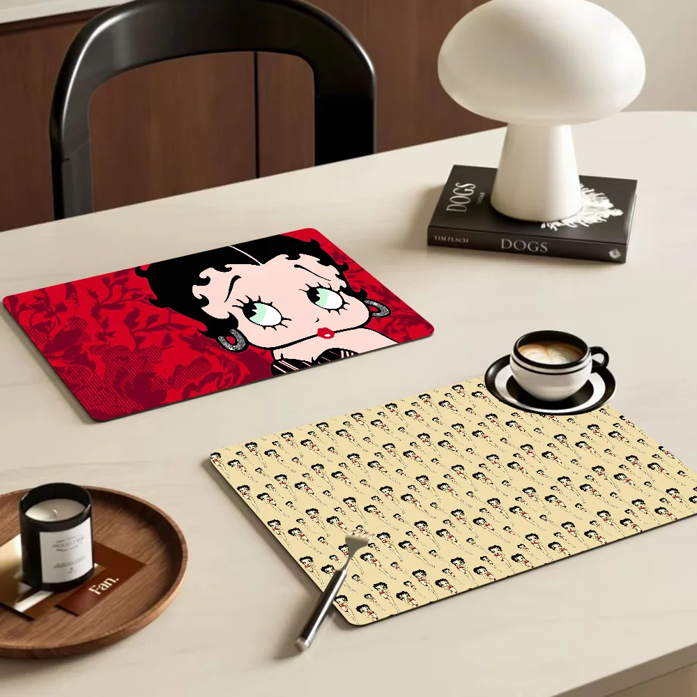 B-Bettys-Cute-Boops Absorbent Drain Mat Countertop Dry Printed Coffee Machine Draining Pad Kitchen Table Tableware Placemats