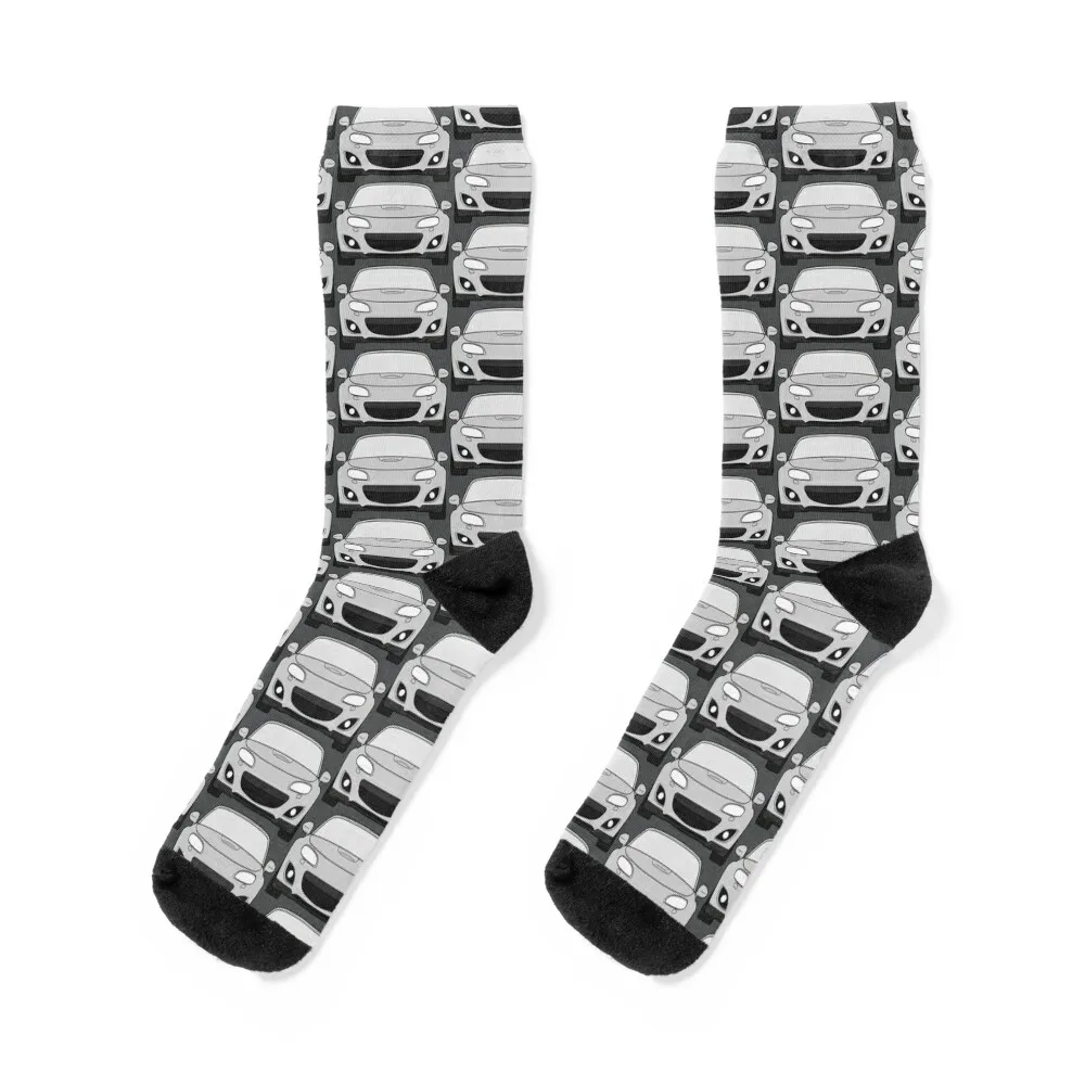 Mazda Miata MX5 NC facelift silver color Socks Rugby christmas gift gym Ladies Socks Men's