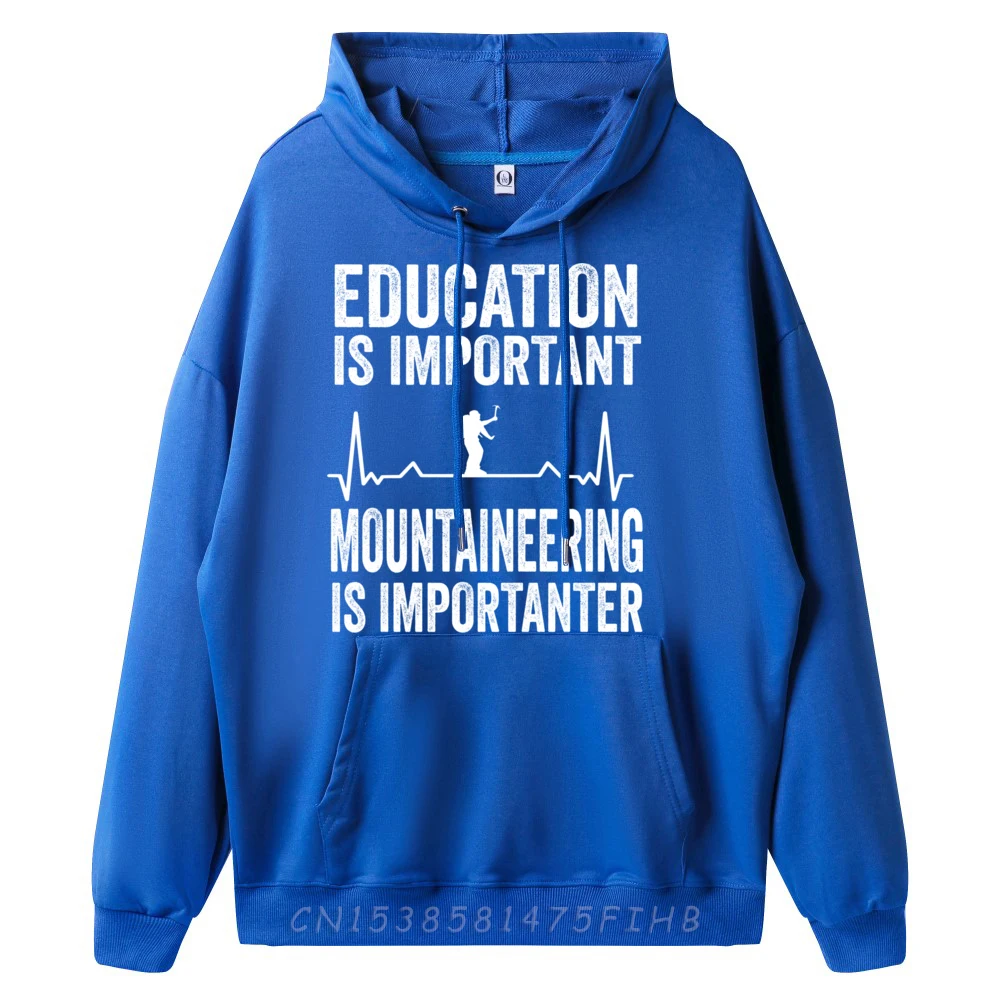 Education is Important Mountaineering Importanter Heartbeat 3XL Men Clothing ECO-FRIENDLY Camisetas De Hombre Large Size