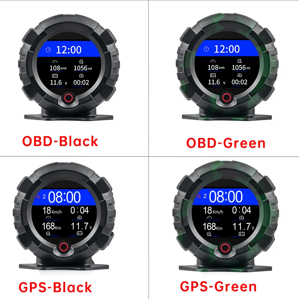 X95 New OBD/GPS Head Up Display Speedometer Slope Gauges Inclinometer Multifunction Meter with Overspeed Alarm Car Accessories