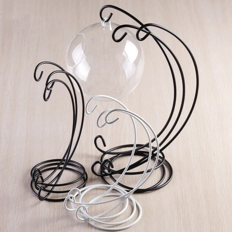 Display Stand Ornament 1 Pack Iron Hanging Stand Holder Rack for Hanging Glass Globe Air Plant Terrarium Witch Ball House 23cm