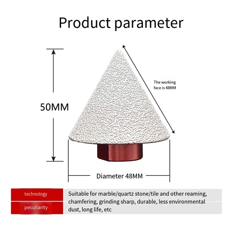 N99R-Brazing-Diamond-Chamfering-Tool-M14-Stone-Floor-Tile--Hole-Expansion-Drill-Bit-Conical-Chamfering-Grinding-Header